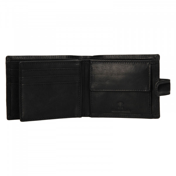 Pánska kožená peňaženka SendiDesign Zrobek - čierna