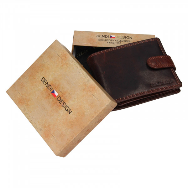 Pánska kožená peňaženka SendiDesign Chore - hnedá