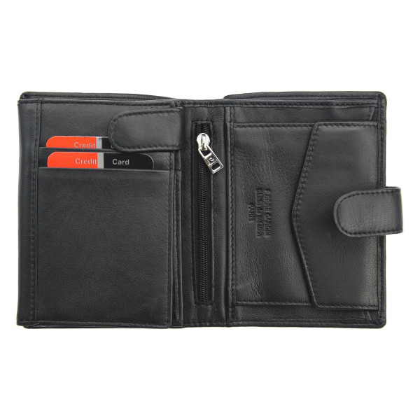 Pánska kožená peňaženka Pierre Cardin Peter - čierno-modrá