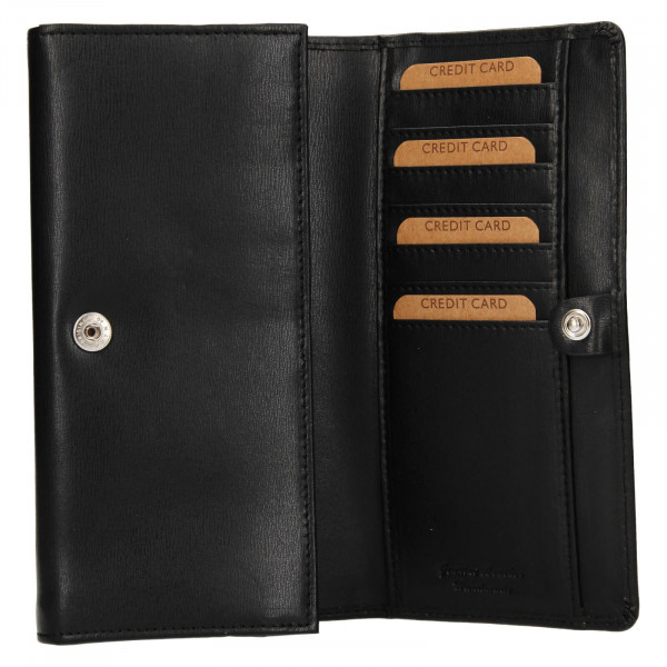 Dámska kožená peňaženka Lagen Evelin - čierna