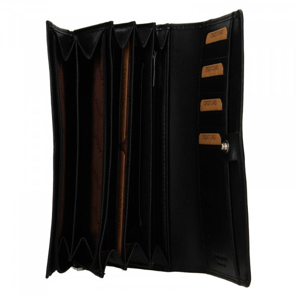 Dámska kožená peňaženka Lagen Evelin - čierna