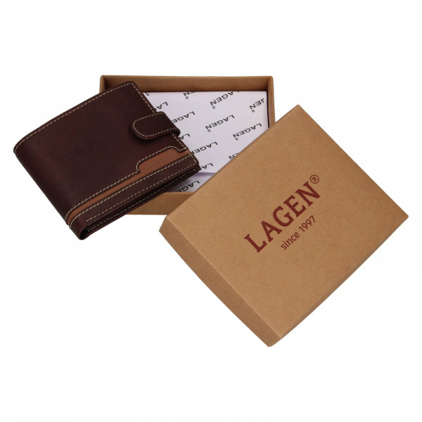 Pánska kožená peňaženka Lagen Marien - hnedá