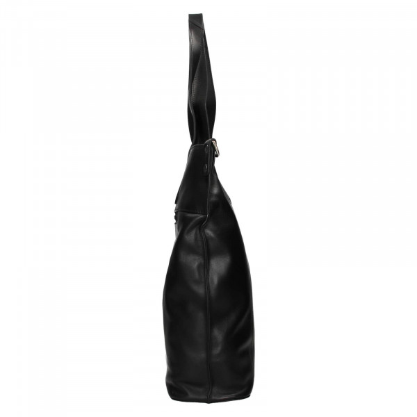 Dámska kožený kabelka Lagen Cecile - čierna