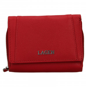 Dámska kožená peňaženka Lagen Viola - piros