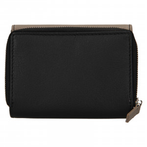 Dámska kožená peňaženka Lagen Kessea - béžová-čierna