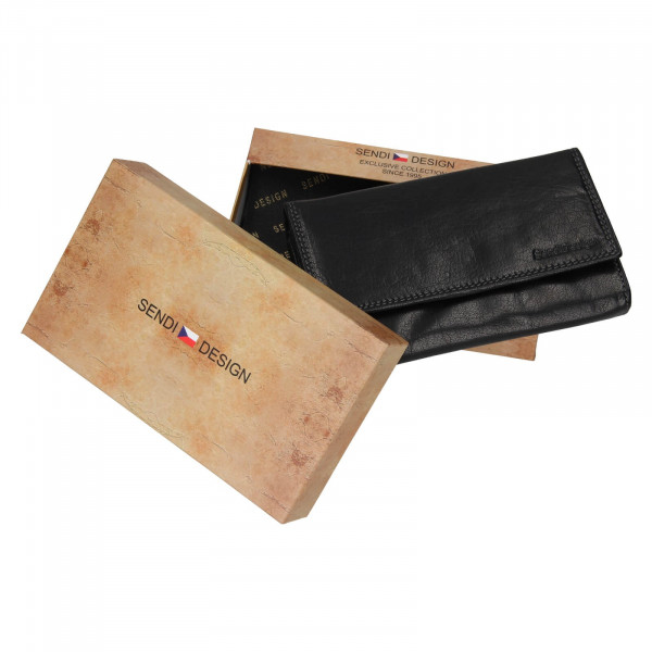 Dámska kožená peňaženka SendiDesign Ember - čierna