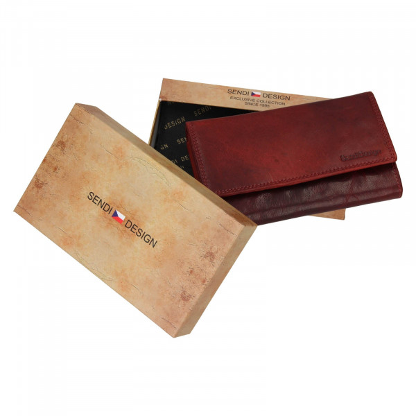 Dámska kožená peňaženka SendiDesign Ember - červená