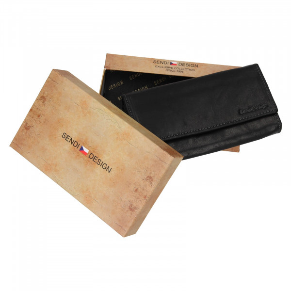 Dámska kožená peňaženka SendiDesign Dinta - čierna