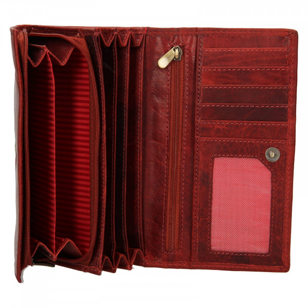 Dámska kožená peňaženka SendiDesign Dinta - červená