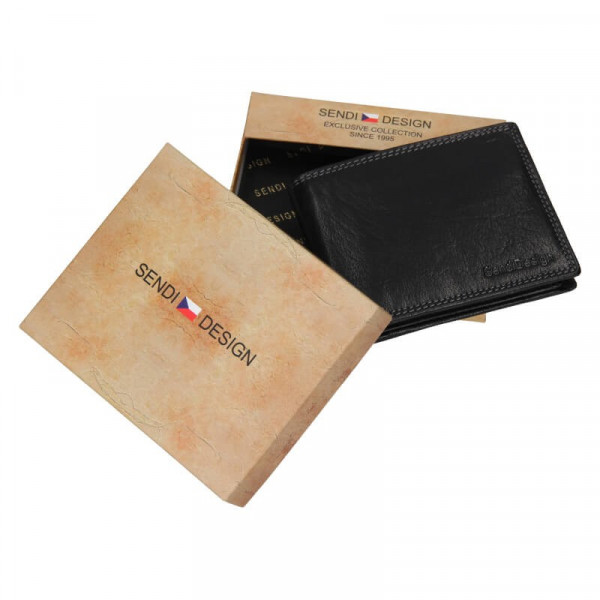 Pánska kožená peňaženka SendiDesign Citez - čierna