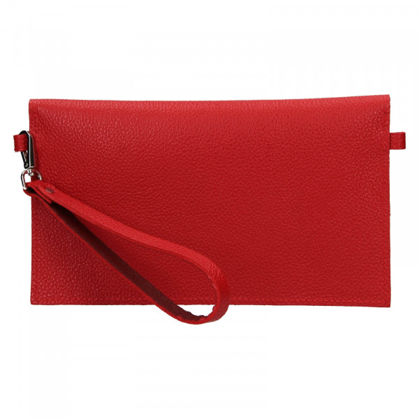 Dámska kožená crossbody kabelka Facebag Lianka - červená