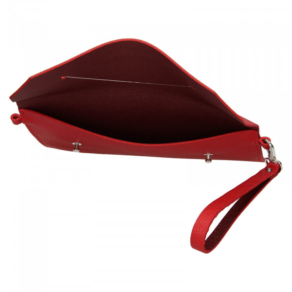 Dámska kožená crossbody kabelka Facebag Lianka - červená