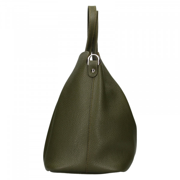 Dámska kožená kabelka Facebag Karla - olivová