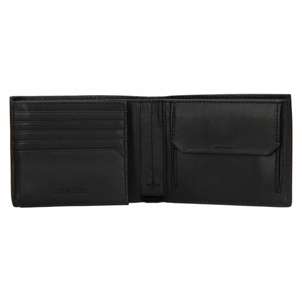 Pánska kožená peňaženka Calvin Klein Venok - čierna
