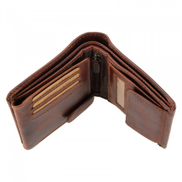 Pánska kožená peňaženka Lagen Polrech - hnedá