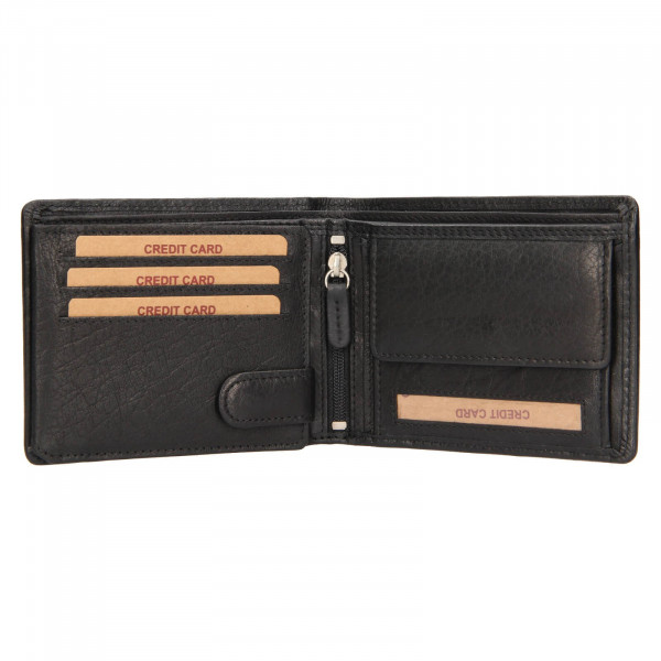 Pánska kožená peňaženka Lagen Peterse - čierna