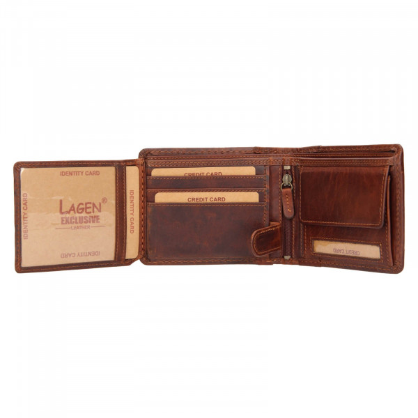 Pánska kožená peňaženka Lagen Peter - hnedá