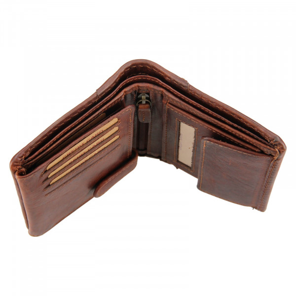 Pánska kožená peňaženka Lagen Polires - hnedá