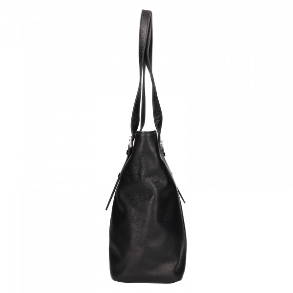 Elegantná dámska kožená kabelka Katana Irnise - čierna