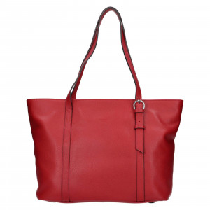 Elegantná dámska kožená kabelka Katana Irnise - červená