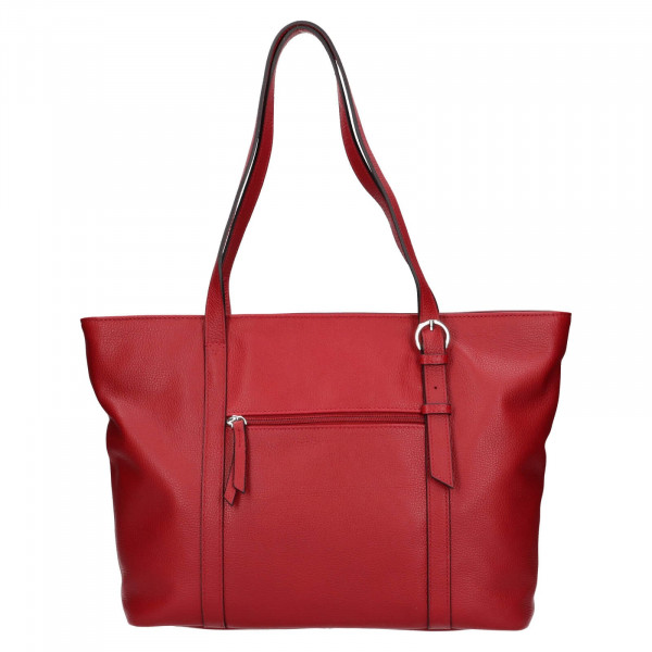Elegantná dámska kožená kabelka Katana Irnise - červená