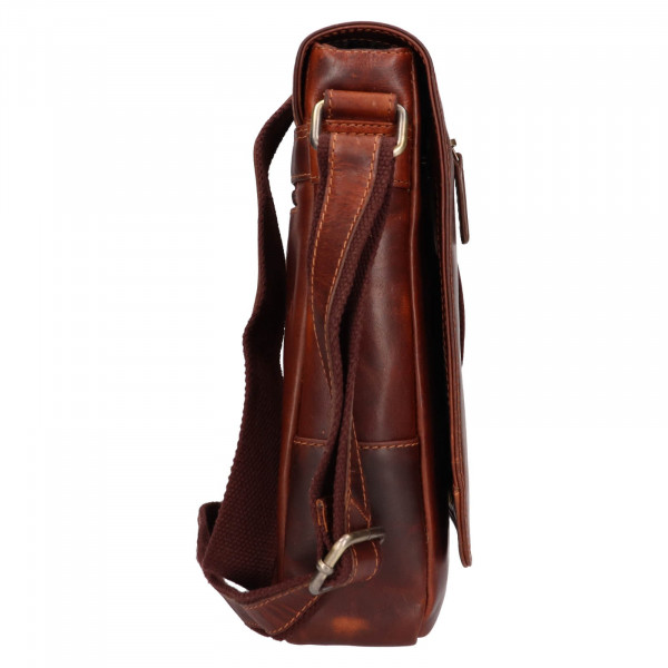 Pánska kožená taška cez rameno Lagen Arizona - hnedá