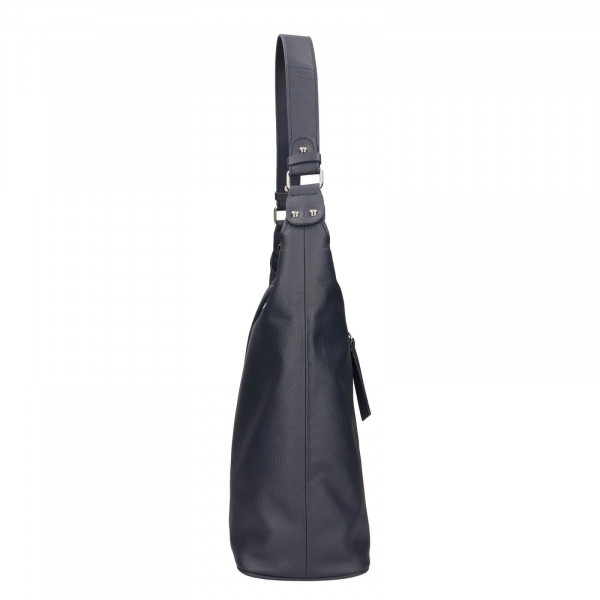 Dámska kožená kabelka Facebag Filonna - tmavo modrá