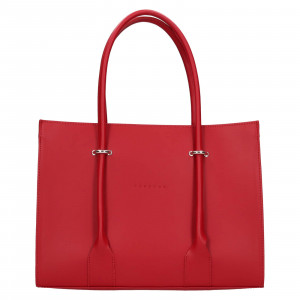 Luxusná dámska kožená kabelka Facebag Aristea - červená