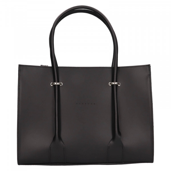 Luxusná dámska kožená kabelka Facebag Aristea - černá