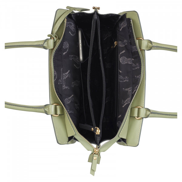 Dámska kožená kabelka Burkely Kazinet - svetlo zelená