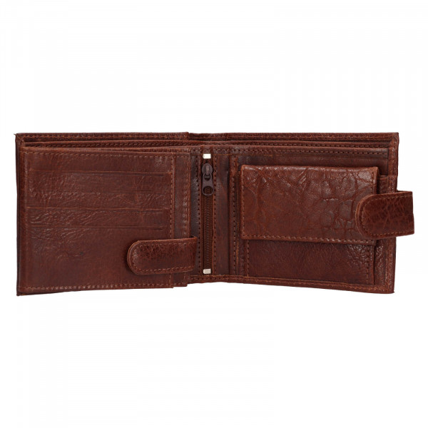 Pánska kožená peňaženka Mustang Banel - hnedá