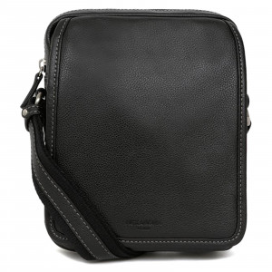 Pánska kožená taška cez rameno Hexagona 469565 - čierna