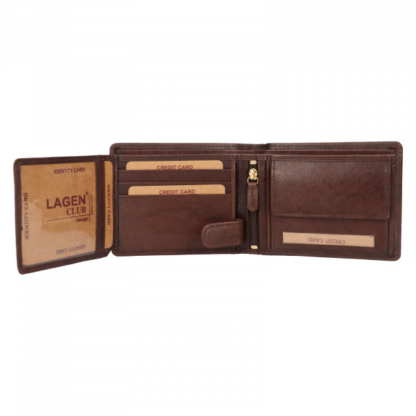 Pánska kožená peňaženka Lagen Lenit - hnedá