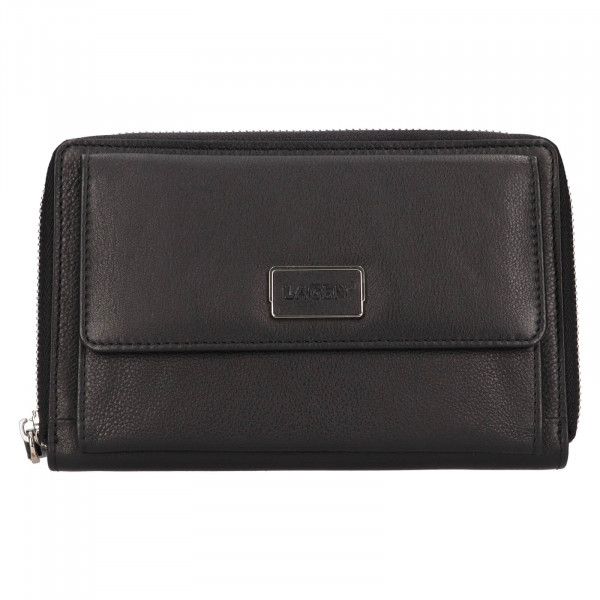 Dámska kožená peňaženko-kabelka Lagen Ghitaa - čierna