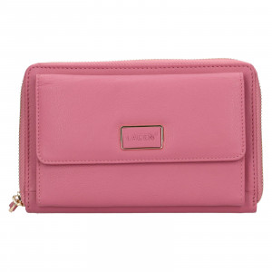 Dámska kožená peňaženko-kabelka Lagen Ghitaa - ružová