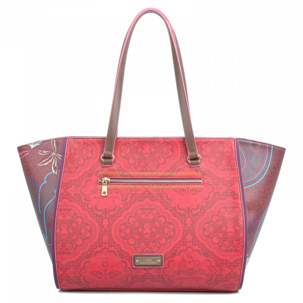 Dámska kabelka Happiness Lenna - červeno-fialová
