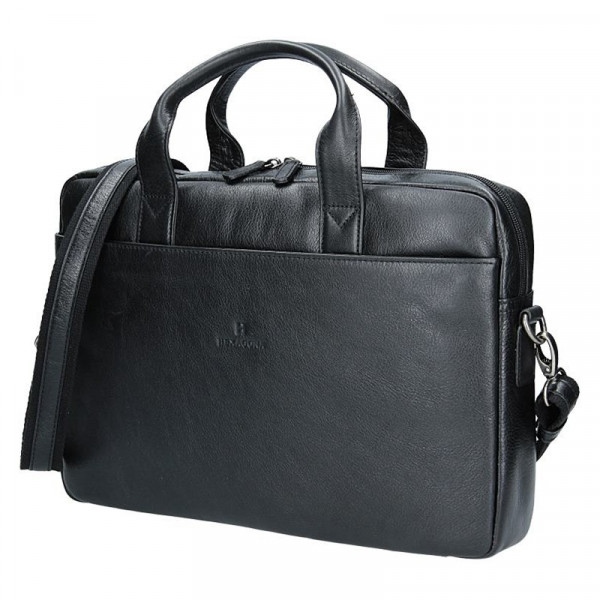 Pánska kožená taška cez rameno Hexagona Arles- čierna