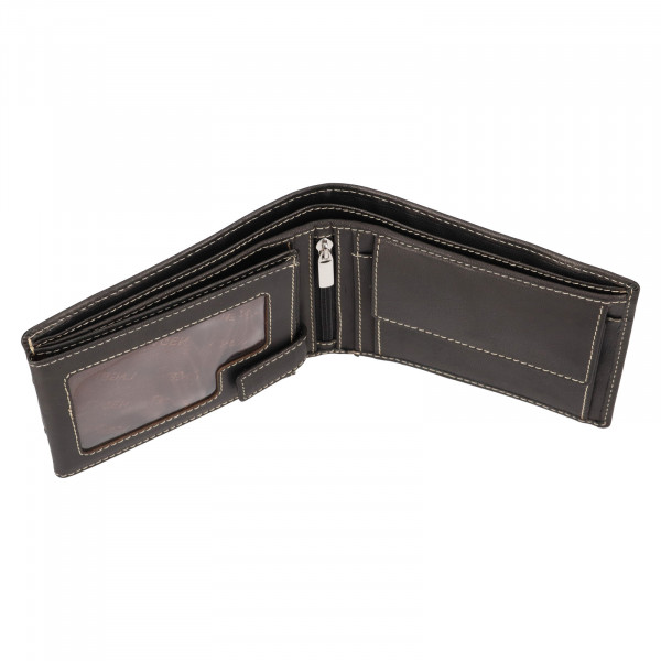 Pánska kožená peňaženka Lagen Koudy - čierno-hnedá