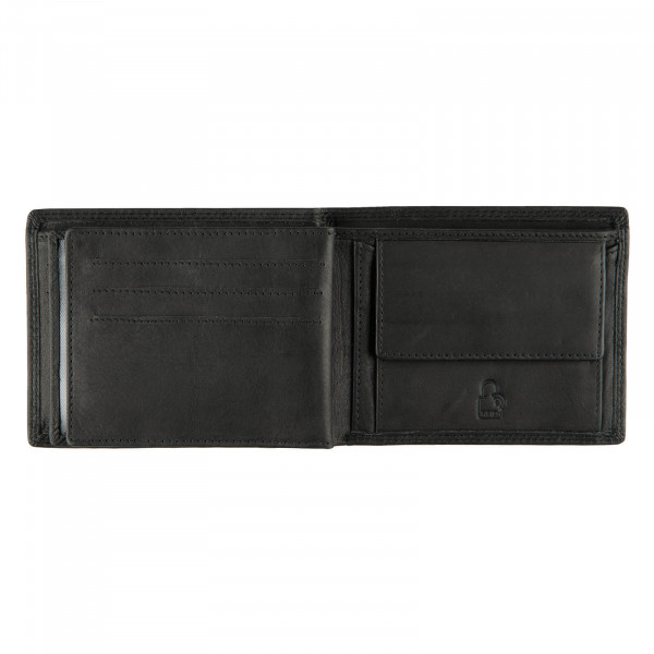 Pánska kožená peňaženka DSTRCT David - čierna