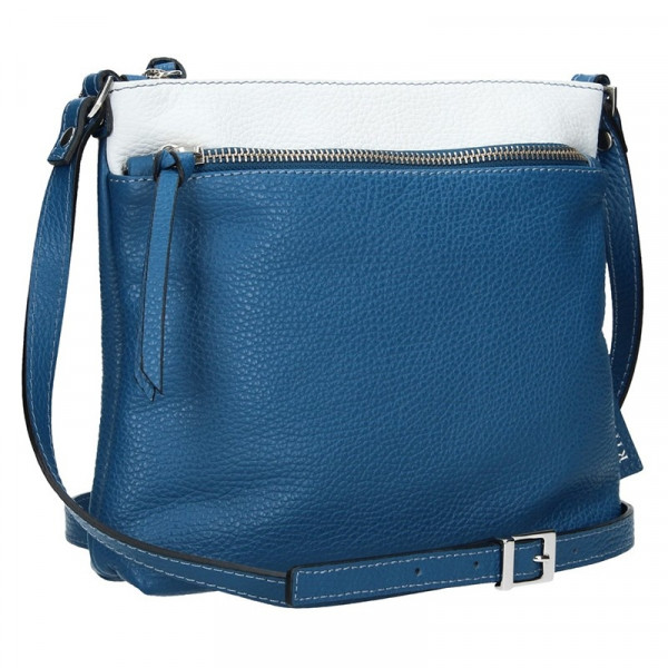 Dámska kožená kabelka Ripani Rafaela - modrá