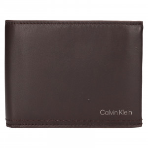 Pánska kožená peňaženka Calvin Klein Gacen - hnedá
