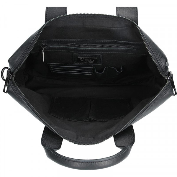 Luxusná kožená pánska taška Ripani Alberto - čierna