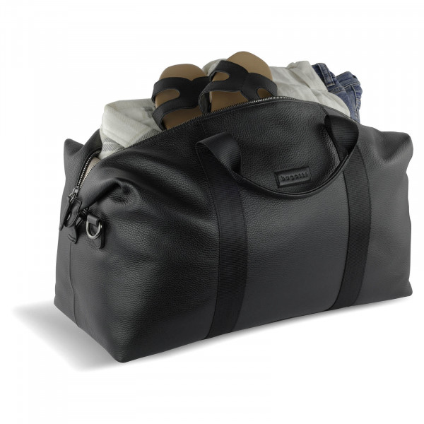 Kožená cestovná taška Bugatti Disse - čierna