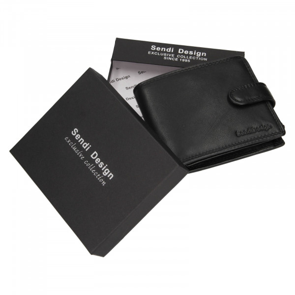 Pánska kožená peňaženka SendiDesign Perres - čierna