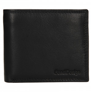 Pánska kožená peňaženka SendiDesign Kamee - čierna