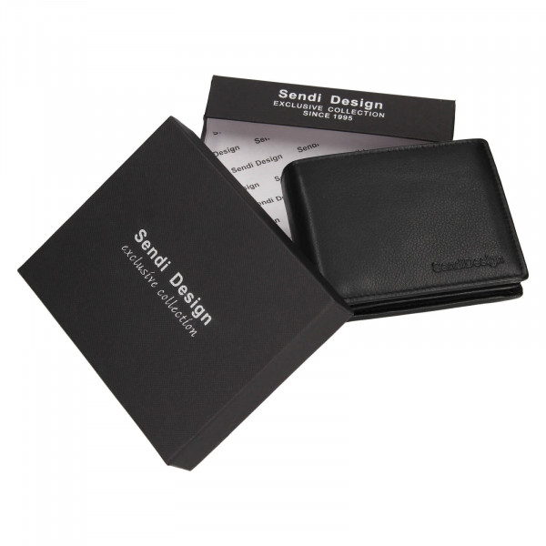 Pánska kožená peňaženka SendiDesign Studeo - čierna