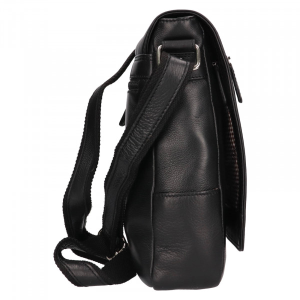 Pánska kožená taška cez rameno Lagen Arizona - čierna