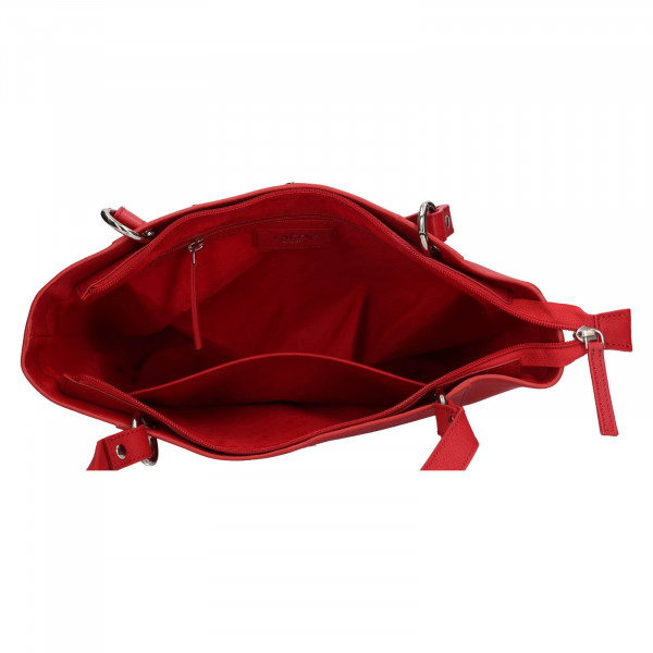 Dámska kožený kabelka Lagen Lidda - červená
