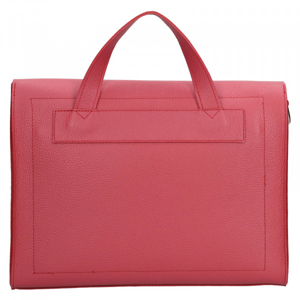 Dámska kožená business kabelka Facebag Kanilo - ružová