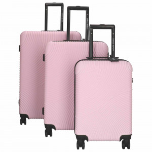 Súprava 3 cestovných kufrov Enrico Benetti Kanes S,M,L - ružová